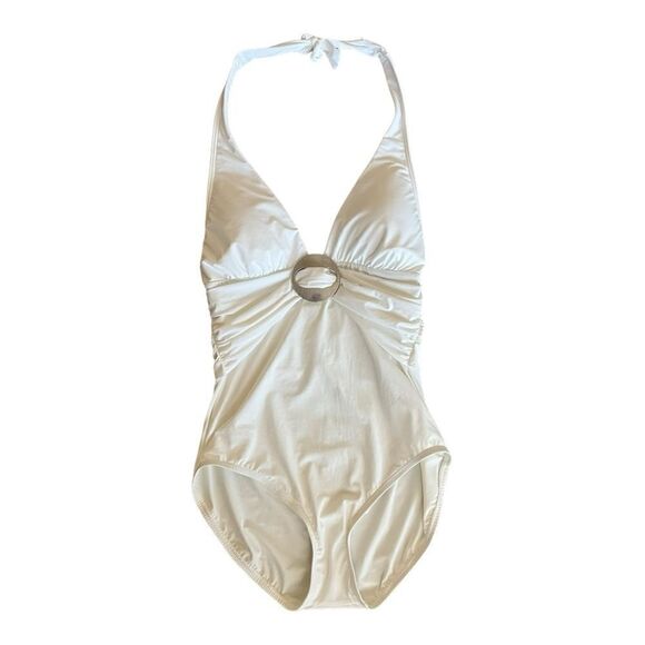 NWT- Contours by Coco Reef Brilliance Halter Bra Sized One Piece Swimsuit - Picture 2 of 15